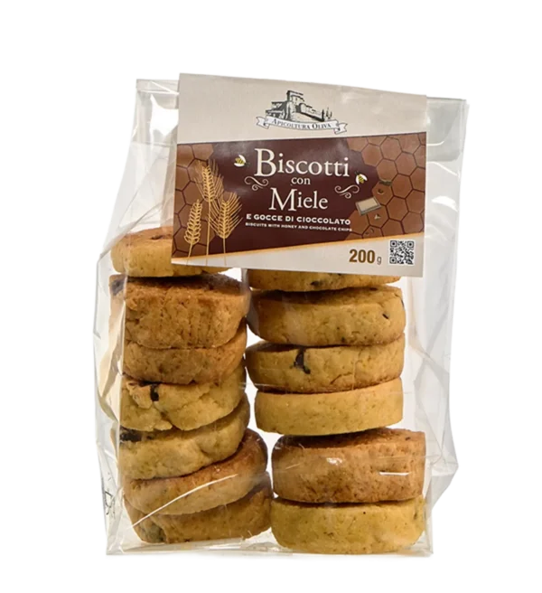 biscotti al miele e gocce di cioccolato
