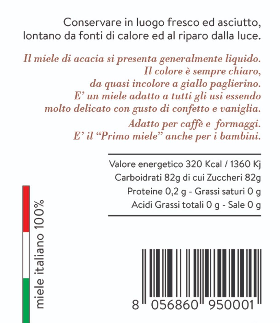 etichetta miele di acacia