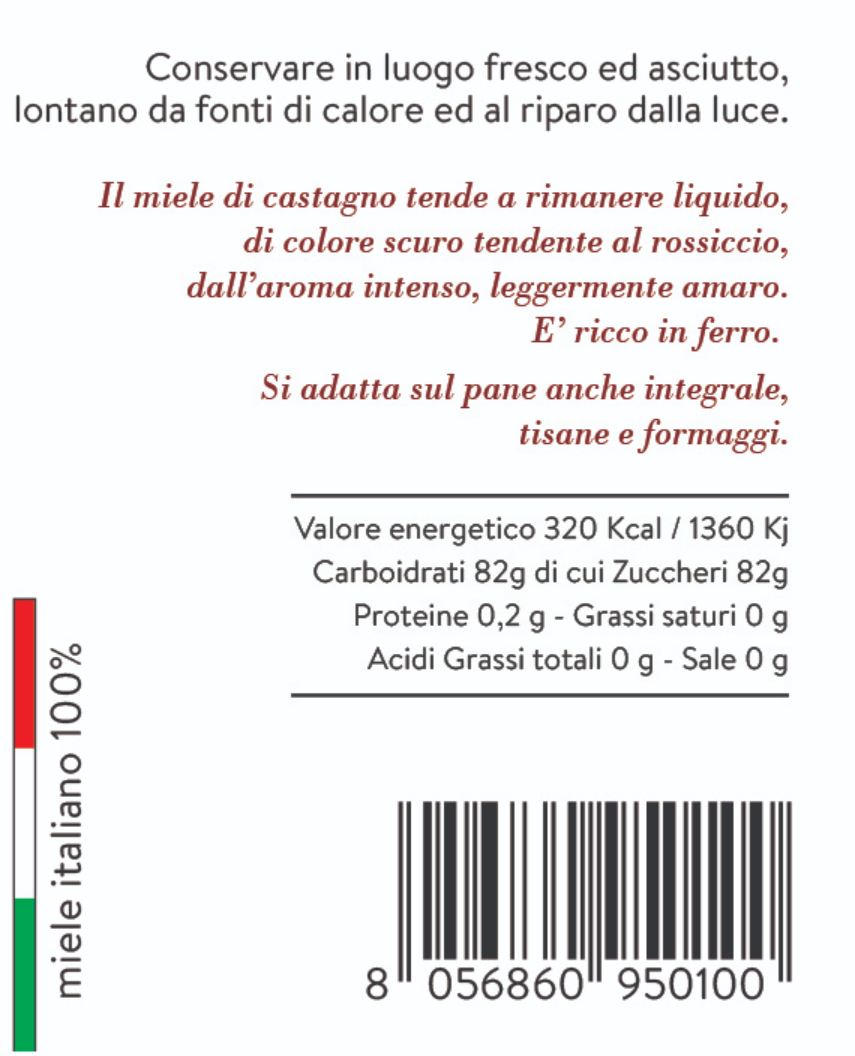 etichetta miele di castagno