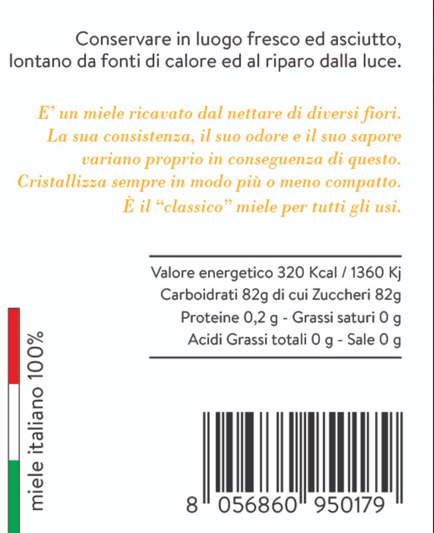 etichetta miele millefiori