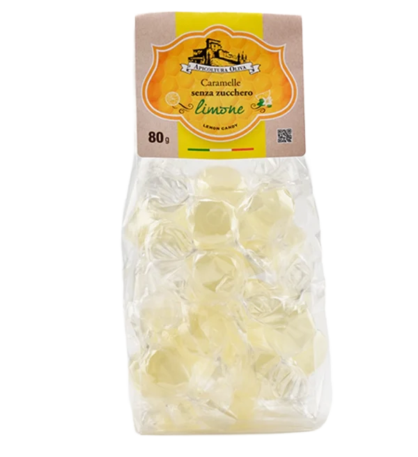 caramelle al limone forma 80gr rotonda