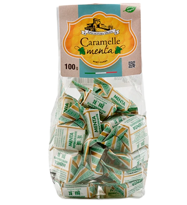 caramelle menta piperita 100gr forma quadrata